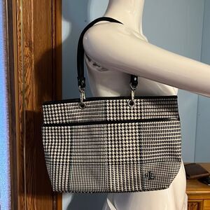 Lauren Ralph Lauren Houndstooth Satchel Bag